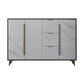 Sideboard glam sideboard in legno ingegnere grigio con porta per soggiorno