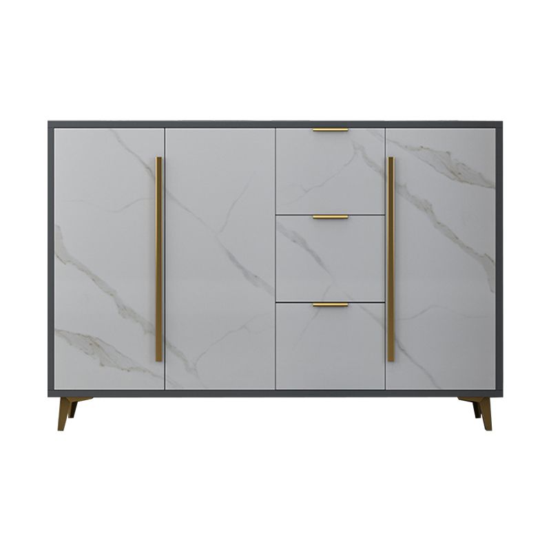 Sideboard glam sideboard in legno ingegnere grigio con porta per soggiorno