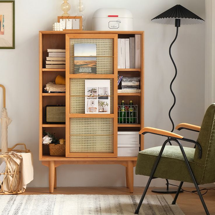 Server da pranzo moderno per scaffalature regolabili in legno in legno per soggiorno