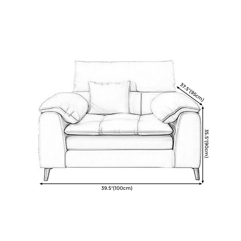 Almohada seccional de cuero sintético brazo beige beige para sala de estar