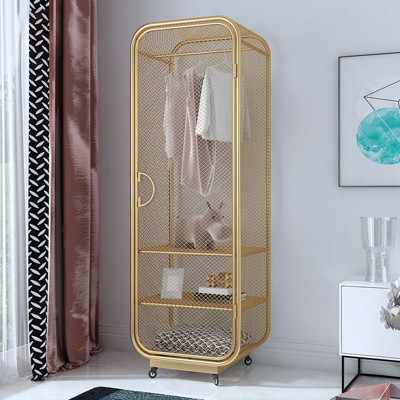 Contemporary Wardrobe Closet Metal Wardrobe Cabinet for Bedroom Clearhalo 'Armoires & Wardrobes' 'armoires_wardrobes' 'Bedroom Furniture' 'furn' 'furn_armoires_wardrobes' 'Furniture' 1200x1200_19a371f0-9ade-4d59-9d4d-2dbaf69aac71