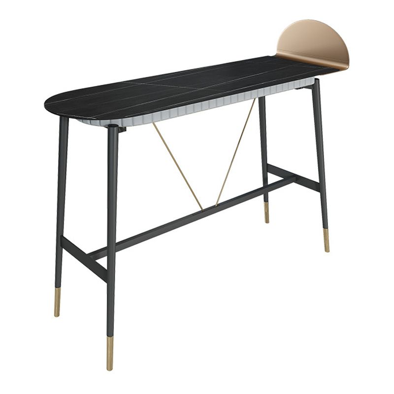Stone Top Bar Table Traditional Luxury Bar Table with Trestle Base Clearhalo 'Bar Furniture' 'Bar Tables' 'bar_tables' 'furn' 'furn_bar_tables' 'Furniture' 'furniture_bar_tables' 'Kitchen & Dining Furniture' 1200x1200_19a480a3-1a28-4272-a653-e9b6e1395326
