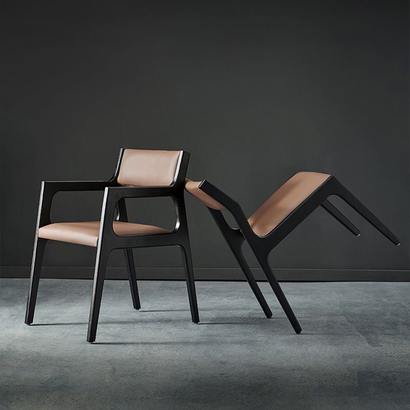 Contemporary Armless Dining Chairs Open Back Side Chair for Kitchen with Wooden Legs Clearhalo ' kitchen&dining_furn' 'Dining Chairs' 'Dining Tables & Seating' 'dining_chair' 'furn' 'furn_dining_chair' 'Furniture' 'furniture_dining_chair' 'Kitchen & Dining Furniture' 'kitchen' 1200x1200_19a4a44c-ae49-452e-9dd6-fda8a1950a3a