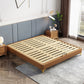 84.65 inch Wide Mid-century Bed Frame Solid Wood Platform Bed Frame