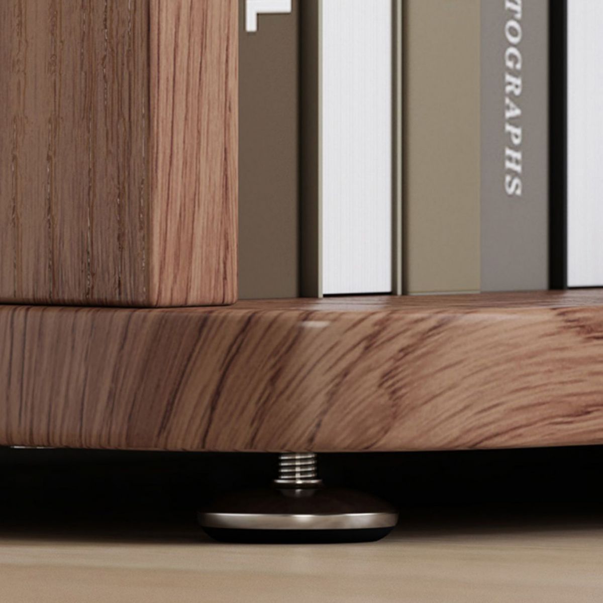 Libreria scandinavana aperta con scaffali per l'home office