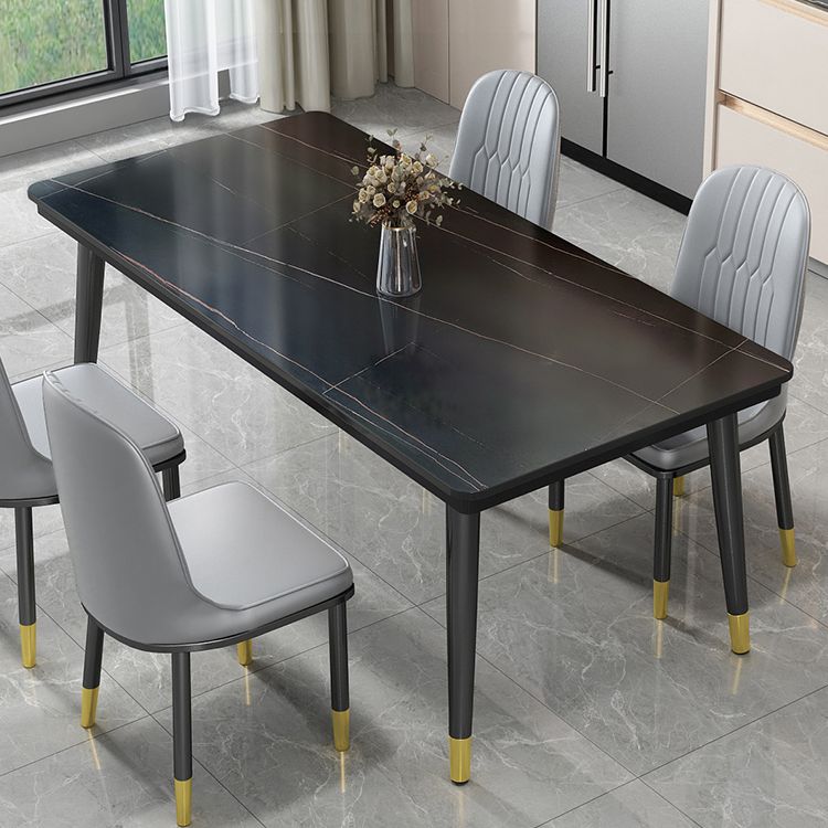 Industrial Standard Rectangle Shape Dining Table Sintered Stone Top Dining Table for Kitchen Clearhalo ' dining_table' 'Dining Tables & Seating' 'Dining Tables' 'furn' 'furn_dining_table' 'Furniture' 'furniture_dining_table' 'Kitchen & Dining Furniture' 'kitchen&dining_furn' 'kitchen' 'kitchen_dining_table' 1200x1200_19a6311a-133f-4df8-8fb7-9597dfe40499