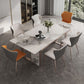 Traditional Luxury Style Dining Table Rectangle Sintered Stone Table with Double Pedestal Clearhalo ' dining_table' 'Dining Tables & Seating' 'Dining Tables' 'furn' 'furn_dining_table' 'Furniture' 'furniture_dining_table' 'Kitchen & Dining Furniture' 'kitchen&dining_furn' 'kitchen' 'kitchen_dining_table' 1200x1200_19a6bf13-1030-4fba-bb8a-f2fa0e8ec79a