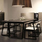Rectangle Black Dining Table Wooden Table Industrial with Double Pedestal Clearhalo ' dining_table' 'Dining Tables & Seating' 'Dining Tables' 'furn' 'furn_dining_table' 'Furniture' 'furniture_dining_table' 'Kitchen & Dining Furniture' 'kitchen&dining_furn' 'kitchen' 'kitchen_dining_table' 1200x1200_19a9a979-d3bc-4a49-bf21-2e3f34d979c9