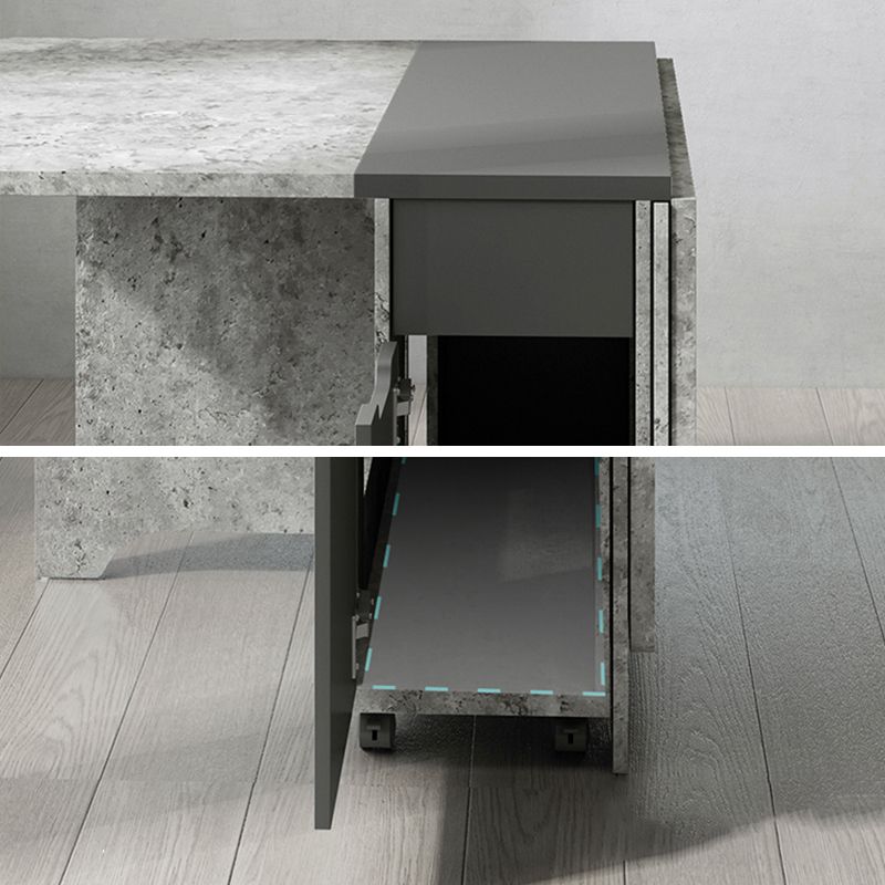 Foldable Artificial Rectangle Wooden Table Extendable Table with Storage(only table) Clearhalo ' dining_table' 'Dining Tables & Seating' 'Dining Tables' 'furn' 'furn_dining_table' 'Furniture' 'furniture_dining_table' 'Kitchen & Dining Furniture' 'kitchen&dining_furn' 'kitchen' 'kitchen_dining_table' 1200x1200_19aab286-c06c-46b0-9725-74469d54c2a0