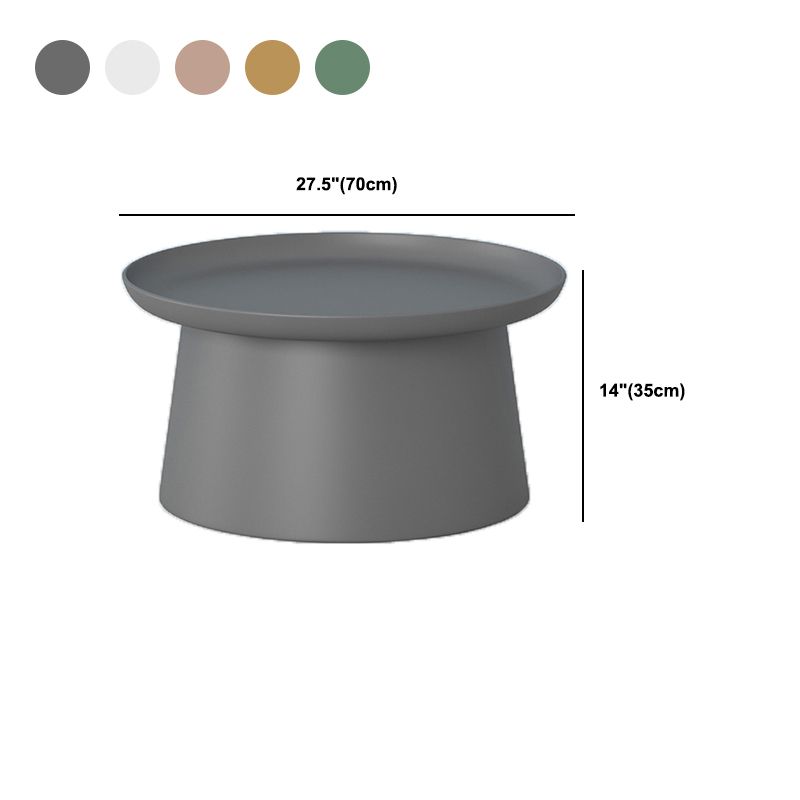 Tavolino moderno rotondo acrilico/legno con tavolino da caffè a base di un piede