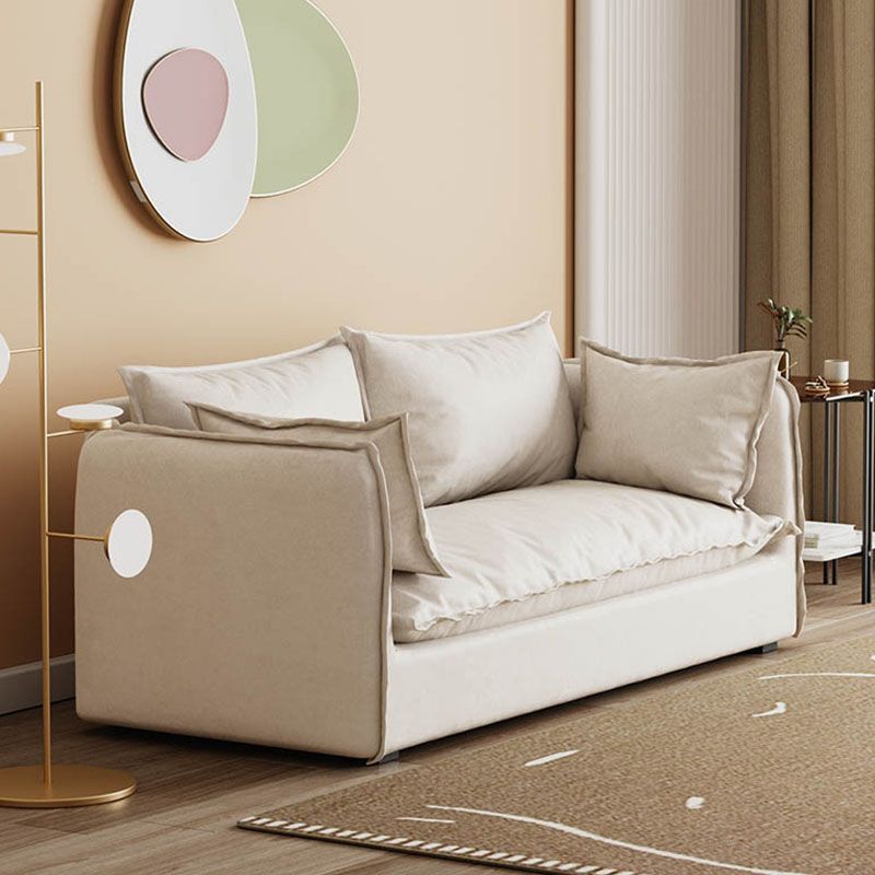 Sofa stationnaire blanc canapé de bras carré moderne pour le salon