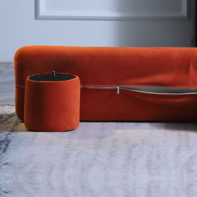 Modern Velvet Boucle Pouf Plain Rectangle Water Resistant Sherpa Pouf Clearhalo 'furn' 'furn_ottomans_poufs' 'Furniture' 'Living Room Furniture' 'Ottomans & Poufs' 'ottomans_poufs' 1200x1200_19ad10fc-de73-4893-bccc-354f1700e7cc