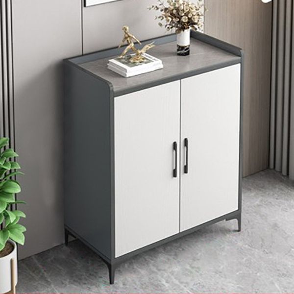 Contemporary Style Sideboard Stone Adjustable Shelving Side Board with Cabinets Clearhalo 'buffet_sideboard' 'Buffets & Sideboards' 'furn' 'furn_buffet_sideboard' 'Furniture' 'Kitchen & Dining Furniture' 1200x1200_19af7d69-1532-48d1-90d7-dc2064d9b3b7