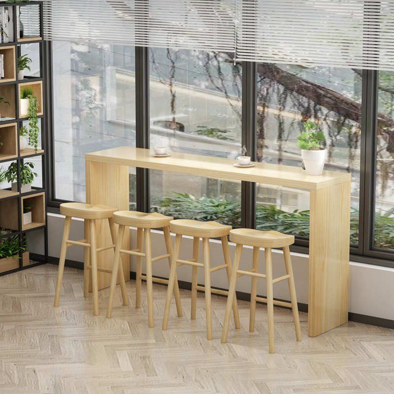 1/5/9 piezas Juego de mesa de barra moderna Rectangle Pine Wood Bistro Set