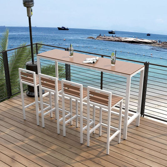 Modern Bar Table Brown Top Dining Table for Kitchen Living Room Coffee Room Clearhalo 'Bar Furniture' 'Bar Tables' 'bar_tables' 'furn' 'furn_bar_tables' 'Furniture' 'Kitchen & Dining Furniture' 1200x1200_19b13857-4688-4447-9381-e65486bc403a