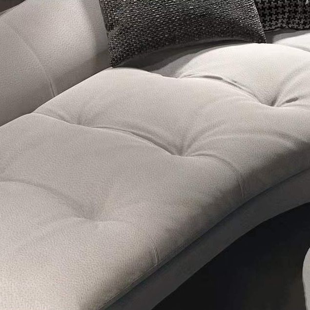 Modern Chaise Lounge Chair Light Grey Right-Arm Facing Chaise Clearhalo 'Chairs & Seating' 'Chaise Lounge' 'chaise_lounge' 'furn' 'furn_chaise_lounge' 'Furniture' 'Living Room Furniture' 1200x1200_19b1e2ba-85cc-4164-b706-4cadf33bc560