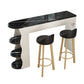 Glam Free Form Pub Table Set 1/2/3 Pieces Matte Finish Bar Set Clearhalo 'Bar Furniture' 'furn' 'furn_home_bar_bar_sets' 'Furniture' 'Home Bars & Bar Sets' 'home_bar_bar_sets' 'Kitchen & Dining Furniture' 1200x1200_19b220b4-f774-42a0-a5d3-439ba11e0444