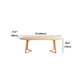 Mesa de comedor de madera maciza oval