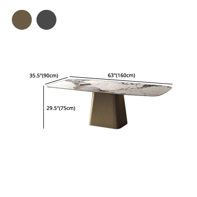 Designer Style Sintered Stone Dining Set 1/4/5/7 Pieces Dining Table with Chairs Clearhalo 'Dining Room Sets' 'Dining Tables & Seating' 'dining_room_set' 'furn' 'furn_dining_room_set' 'Furniture' 'furniture_dining_room_set' 'Kitchen & Dining Furniture' 1200x1200_19b4af7c-1de0-4f42-aac0-2cf41bd89f2f