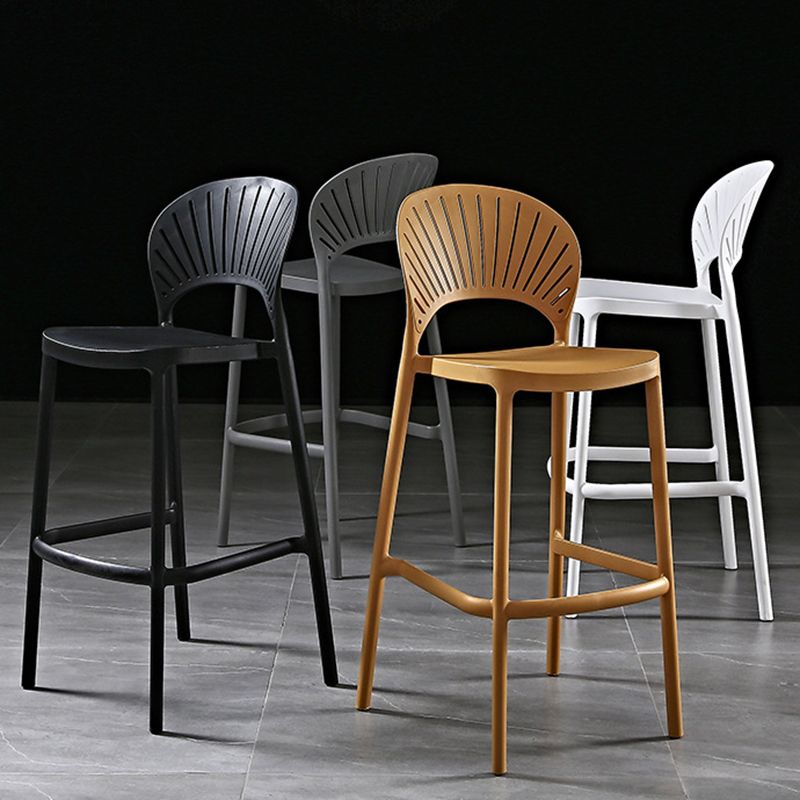 Contemporary Stackable Counter Stools Colorful Indoor Bar Stool, Set of 4 Clearhalo 'Bar Furniture' 'Bar Stools' 'bar_stools' 'furn' 'furn_bar_stools' 'furniture_bar_stools' 'Kitchen & Dining Furniture' 'kitchen&dining_furn' 'kitchen' 'kitchen_furn' Furniture' 1200x1200_19b7f3ab-2291-4cd7-86c0-96568f7d4a71