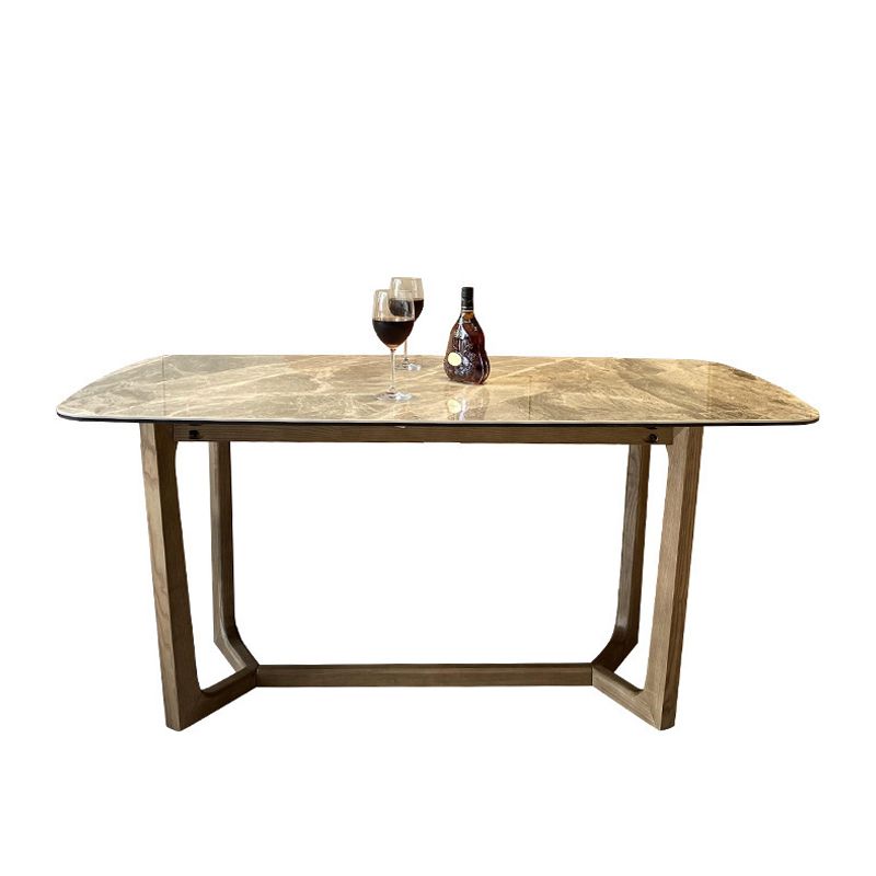 Stone Top Dining Table Rectangle Wood Table with Trestle Base Clearhalo ' dining_table' 'Dining Tables & Seating' 'Dining Tables' 'furn' 'furn_dining_table' 'Furniture' 'furniture_dining_table' 'Kitchen & Dining Furniture' 'kitchen&dining_furn' 'kitchen' 'kitchen_dining_table' 1200x1200_19b802db-6f38-4f70-9bd2-8d144903edd5