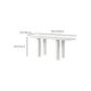 Modern White Dining Table Solid Wood Dinner Table for Dining Room