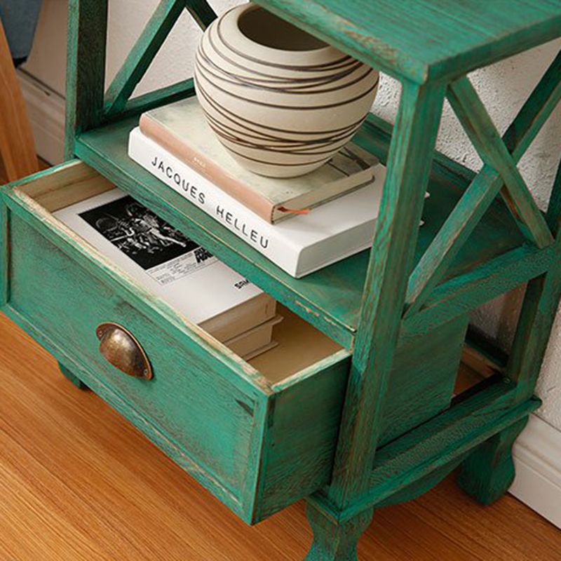 Commode en bois massif de coffre de rangement côtier avec 1/2/3/4 tiroirs, largeur de 11,7 pouces