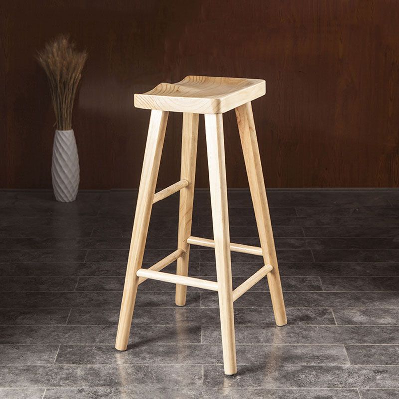 Modern Armless Backless Counter Stool Wood Milk Tea Shop Bar Stool with Seat Clearhalo 'Bar Furniture' 'Bar Stools' 'bar_stools' 'furn' 'furn_bar_stools' 'Furniture' 'furniture_bar_stools' 'Kitchen & Dining Furniture' 1200x1200_19b9fd97-8ea0-48f8-bac9-eb5275e27579