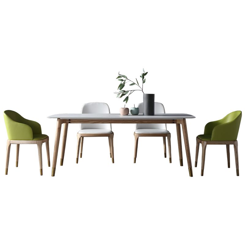 Rectangle Luxury Dining Table Two-Color Fixed Table with Sintered Stone Clearhalo ' dining_table' 'Dining Tables & Seating' 'Dining Tables' 'furn' 'furn_dining_table' 'Furniture' 'furniture_dining_table' 'Kitchen & Dining Furniture' 'kitchen&dining_furn' 'kitchen' 'kitchen_dining_table' 1200x1200_19bc54fb-0e60-4e30-acb3-3f583131dc91