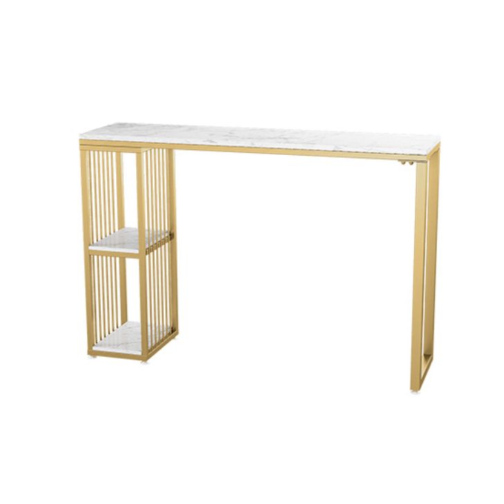 Glam 1/3 Pieces Bar Table Set Rectangle Stone Counter Table with High Stools for Cafe Clearhalo 'Bar Furniture' 'furn' 'furn_home_bar_bar_sets' 'Furniture' 'Home Bars & Bar Sets' 'home_bar_bar_sets' 'Kitchen & Dining Furniture' 1200x1200_19bdd408-7d8c-4548-8d2e-f21df8702f17
