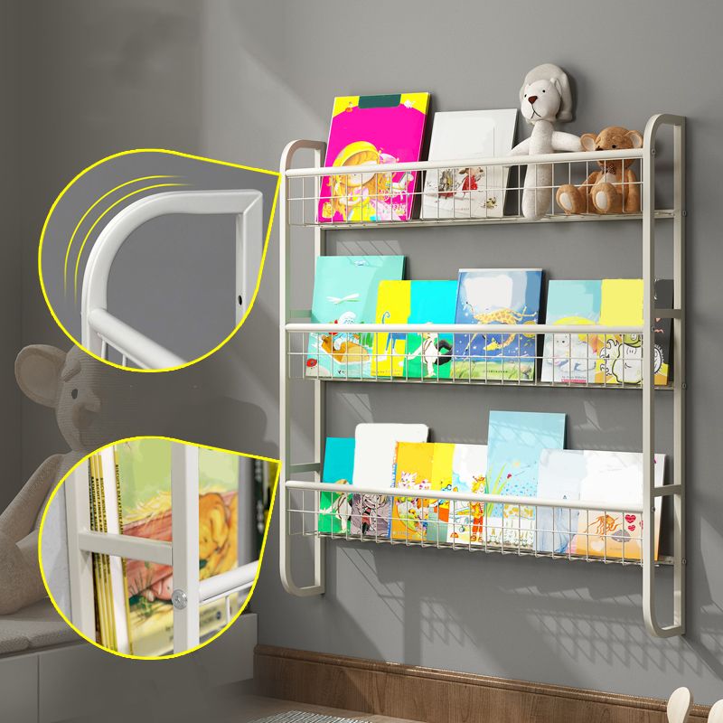 Floating Contemporary Bookcase Metal Closed Back Bookshelf with Shelves Clearhalo 'Bookcases' 'furn' 'furn_bookcases' 'Furniture' 'Office Furniture' 1200x1200_19bf411b-69b3-41f9-baf5-59e3f1b06b86