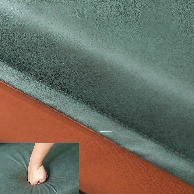 Faux Ledersofa 27,16 "Hoch skandinavisches Smoking -Arm -Sofa mit 2 Kissen