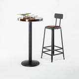 Industrielle 1/2/3 Stücke Massivholz Bar Tisch Set rundes Zähler für den Heimgebrauch