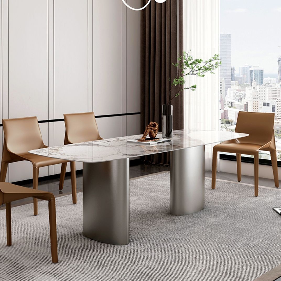 Metal Traditional Luxury Rectangle Table Sintered Stone Top Table for Kitchen Clearhalo ' dining_table' 'Dining Tables & Seating' 'Dining Tables' 'furn' 'furn_dining_table' 'Furniture' 'furniture_dining_table' 'Kitchen & Dining Furniture' 'kitchen&dining_furn' 'kitchen' 'kitchen_dining_table' 1200x1200_19bf9178-2f6f-4ac6-9e98-3263f71e4b13