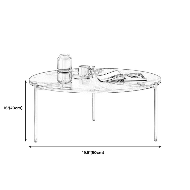 Round Coffee Table Contemporary 3 Legs Cocktail Table for Home Clearhalo 'Coffee & Accent Tables' 'Coffee Tables' 'coffee_tables' 'furn' 'furn_coffee_tables' 'Furniture' 'furniture_coffee_tables' 'Living Room Furniture' 1200x1200_19c0919f-cd8b-4b33-acc3-3e9f7aa8dc70