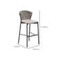 Indoor Living Room Bar Stool Upholstered Bar Stool with Footrest