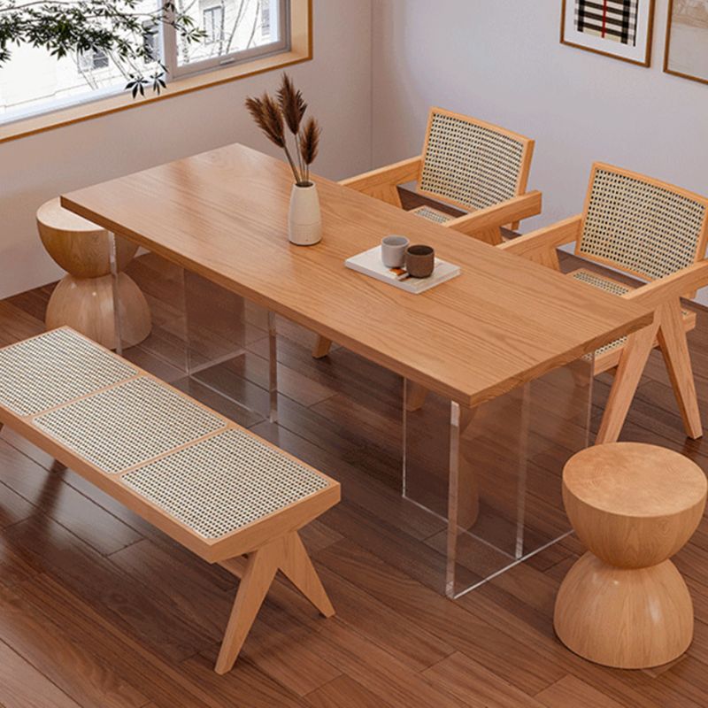 Moderno 1/4/6 pezzi set da pranzo tavolo da pranzo in legno rettangolare per sala da pranzo