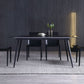 Rectangle Dining Table Industrial Stone Dining Table with 4 Legs