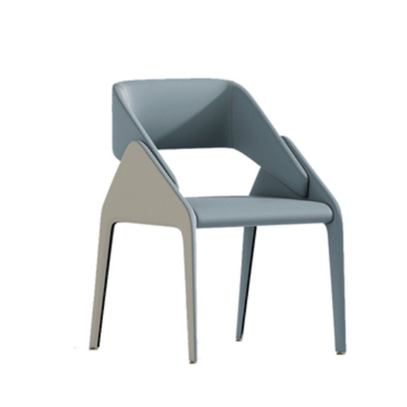 Open achterzijde eetstoelen moderne gestoffeerde dineren accentstoel