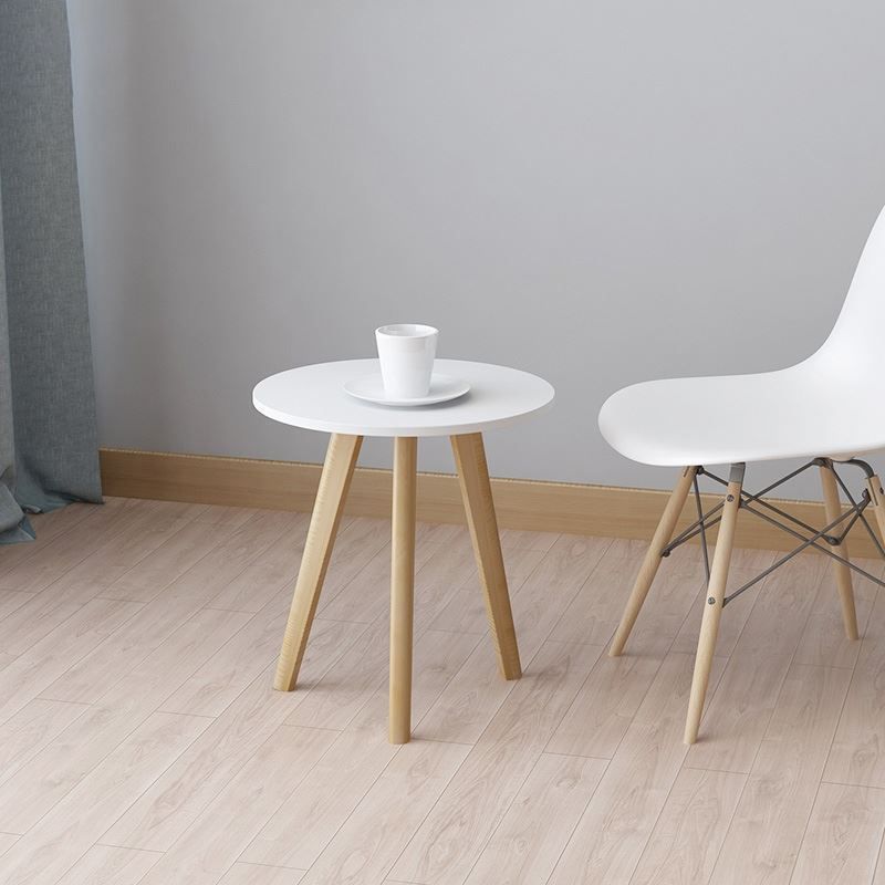 Tavolo da estremità laterale in stile contemporaneo a 3 gambe rotonde divano tavolo accento laterale