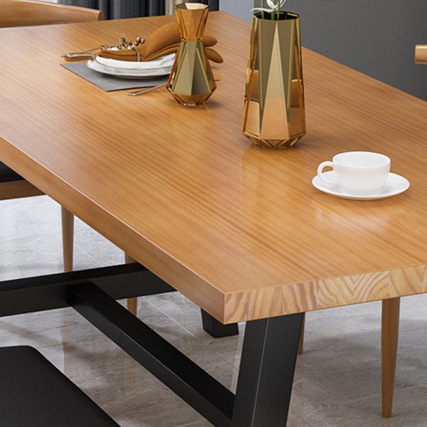 Mesa de comedor de madera de 1/7 piezas tradicional de 1/7