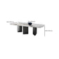 Silver Base Dinner Room Kitchen Table Contemporary Dining Table