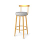 Glam Metal Bar and Counter Stool Low Back Stool with 4 Legs in Gold Clearhalo 'Bar Furniture' 'Bar Stools' 'bar_stools' 'furn' 'furn_bar_stools' 'Furniture' 'furniture_bar_stools' 'Kitchen & Dining Furniture' 1200x1200_19c8fb1a-2ea8-451d-ac7e-d74d5f334a91