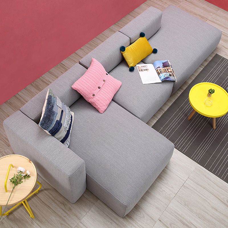 Tessuto grigio Sezione a 5 posti a 5 posti 26,37 "H quadrato sezionale