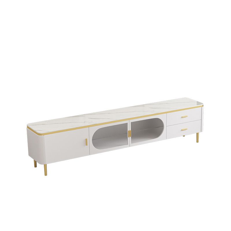 Stone Media Console Enclosed Storage TV Stand Console with Drawers Clearhalo 'furn' 'furn_tv_stands_entertainment_centers' 'Furniture' 'Living Room Furniture' 'TV Stands & Entertainment Centers' 'TV Stands & Media Storage Furniture' 'tv_stands_entertainment_centers' 1200x1200_19ca2273-4946-48b3-8873-c8c5651880f7
