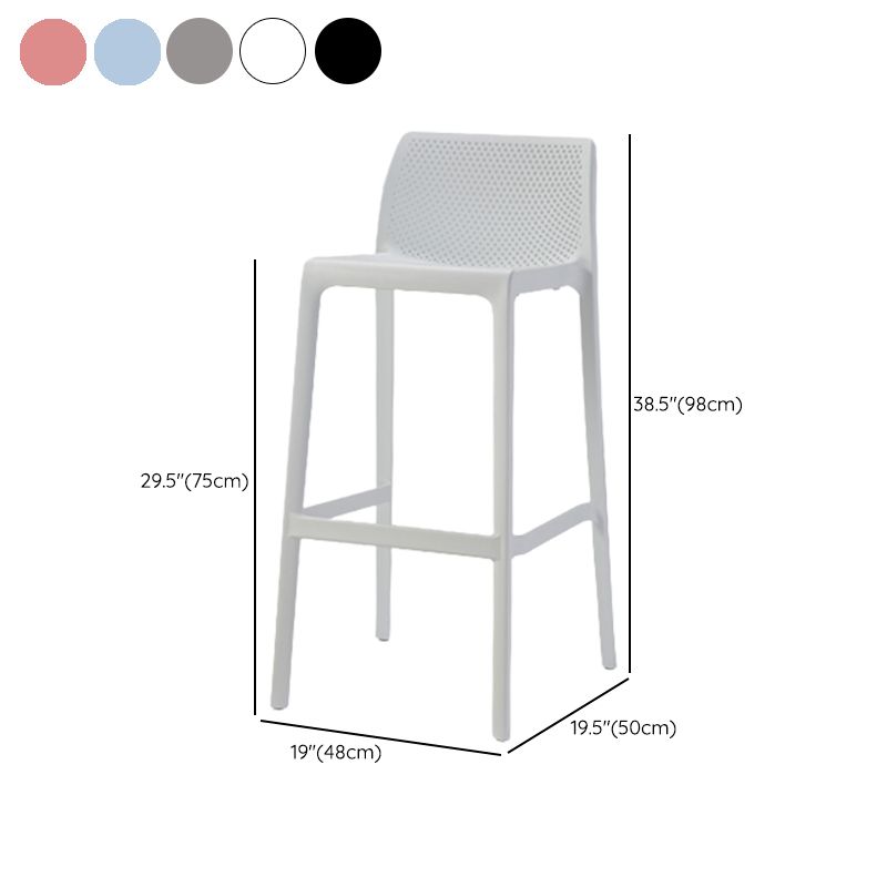 Contemporary Low Back Indoor Plastic Armless Bar Stool with Footrest Clearhalo 'Bar Furniture' 'Bar Stools' 'bar_stools' 'furn' 'furn_bar_stools' 'Furniture' 'Kitchen & Dining Furniture' 1200x1200_19ca5f6c-b0ba-4d69-b721-26a410357def