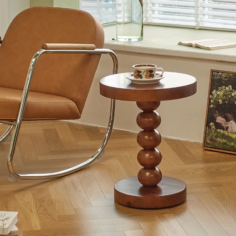 Round Solid Wood Side Table Scandinavian 20" Tall Pedestal End Table Clearhalo 'Coffee & Accent Tables' 'End & Side Tables' 'end_side_tables' 'furn' 'furn_end_side_tables' 'Furniture' 'Living Room Furniture' 1200x1200_19ca6ff5-37e1-45b4-981e-f77c3f052aaf