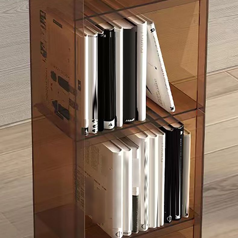 4/5-Shelf Glam Vertical Acrylic Standard Bookshelf Closed Back Bookshelf Clearhalo 'Bookcases' 'furn' 'furn_bookcases' 'Furniture' 'furniture_bookcases' 'kitchen' 'kitchen_bookcases' 'Living Room Furniture' 'Office Furniture' 1200x1200_19cab682-19d7-4a34-9eb3-265d3023bc14