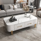 4 Legs Steel Frame Base Design Grey/white Slate Top Coffee Table Clearhalo 'Coffee & Accent Tables' 'Coffee Tables' 'coffee_tables' 'furn' 'furn_coffee_tables' 'Furniture' 'Living Room Furniture' 1200x1200_19cad8a4-3457-43b8-9df0-b0567ff0cde9