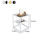 Modern Style Metallic White/gold/black Tempered Glass Table Top Nightstand Clearhalo 'Bedroom Furniture' 'furn' 'furn_night_stand' 'Furniture' 'night_stand' 'Nightstands' 1200x1200_19cb5ab9-6f51-4b84-be28-2446d0effae3